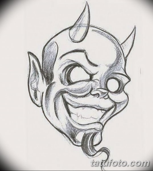 Черт тату эскиз