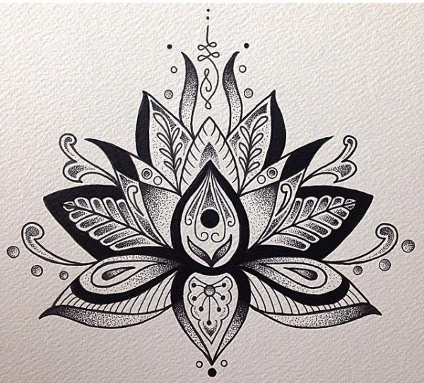 Мандала Лотос дотворк