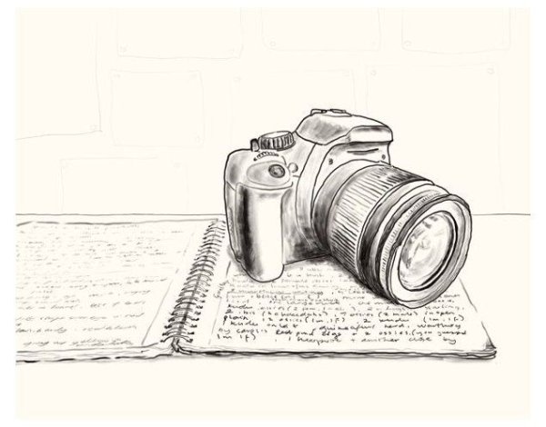 Фотограф рисунок карандашом набросок