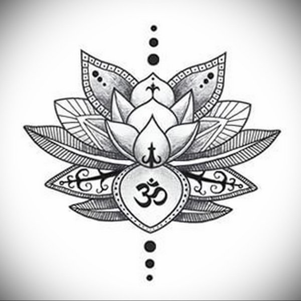 Лотос Анахата тату