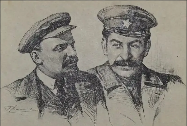 Рисунок Ленина и Сталина