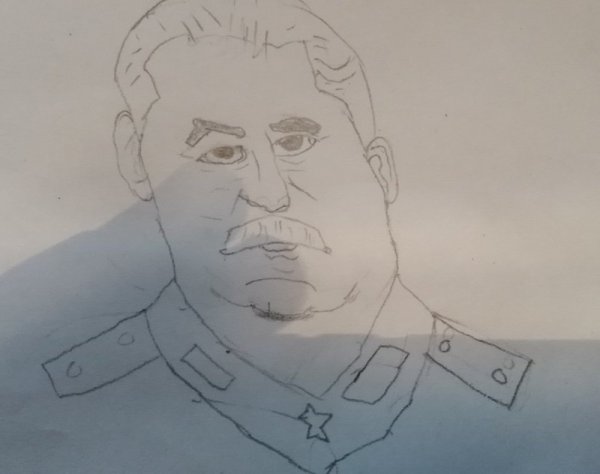 Портрет Иосифа Сталина с трубкой