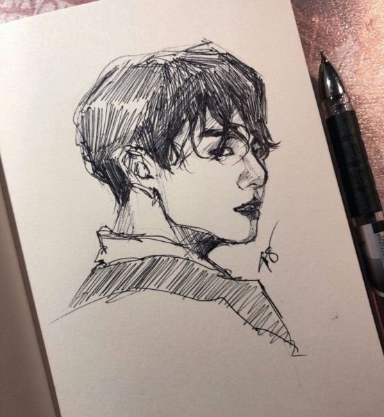 БТС скетчи Чонгук