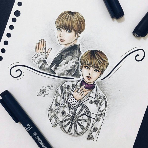 Странные рисунки БТС