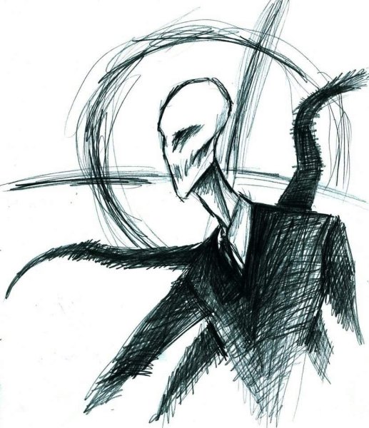 Слендермен карандашом