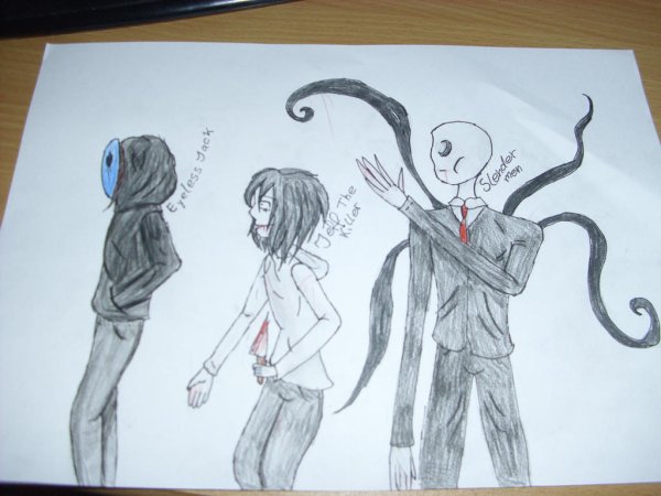 Крипипаста Слендермен для срисовки