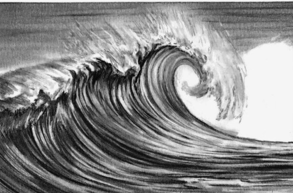 Волны карандашом