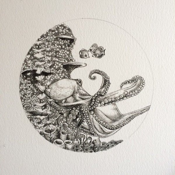 Тату кораллы эскиз