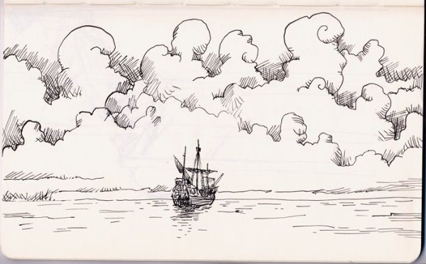 Небо гравюра