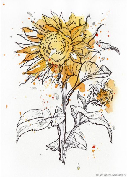 Стилизованный подсолнух