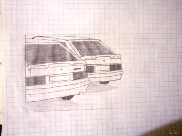 ВАЗ 2114 сзади рисунок