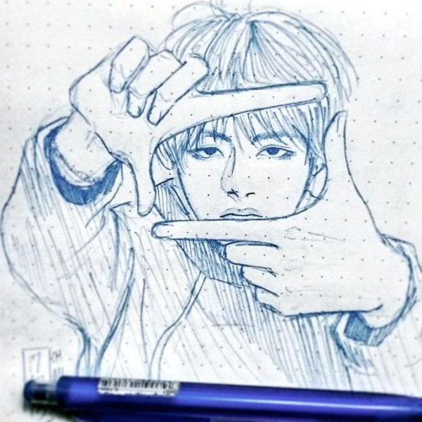 БТС рисунки ручкой