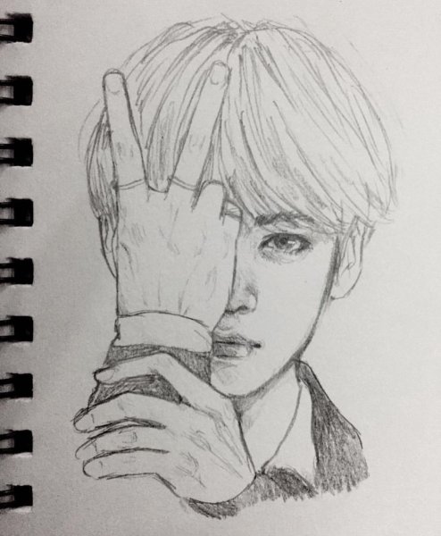 БТС Тэхен рисуночек