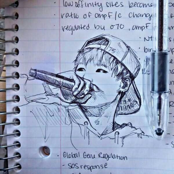 Рисунки БТС для тетради