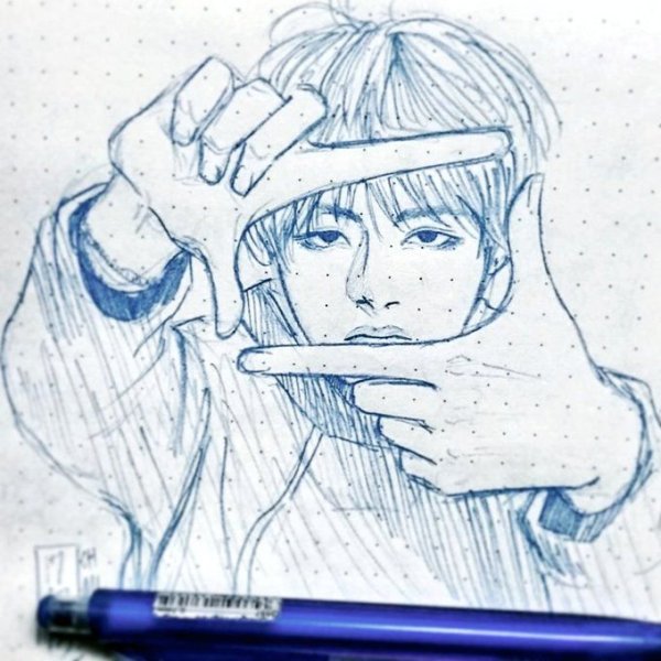 Рисунки Тэхена для скетчбука