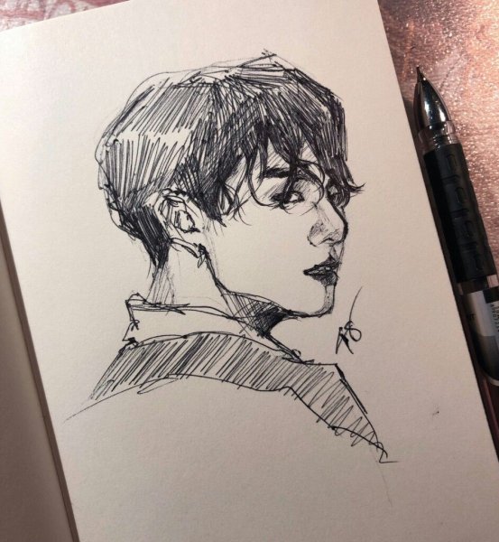 БТС скетчи Чонгук