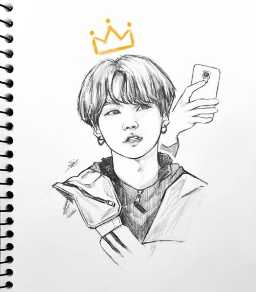 Никки скетч БТС Хосок