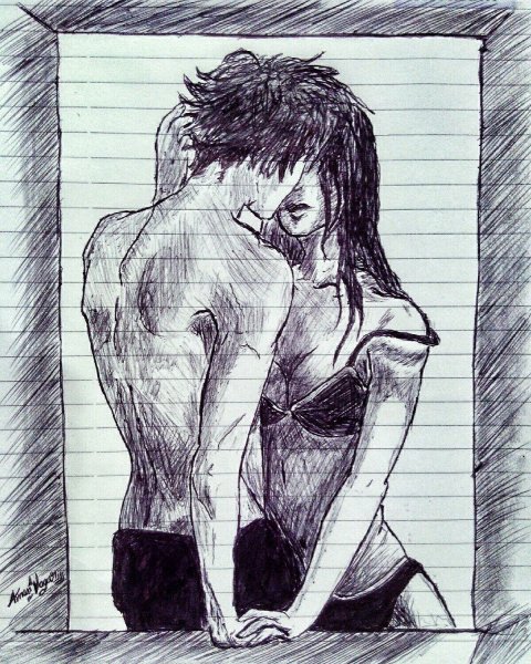 Рисунки ручкой про любовь