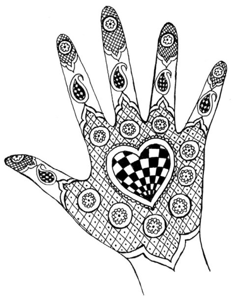 Рисунки на руках гелевыми ручками