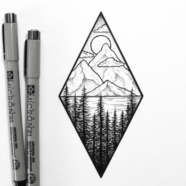 Рисование ручкой геометрия