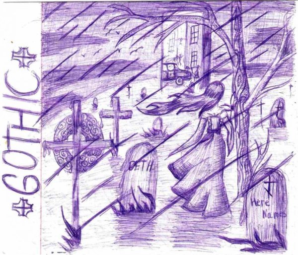 Страшные рисунки ручкой в тетради