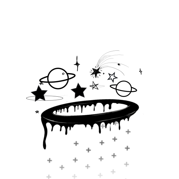 Эстетичные наклейки черно белые