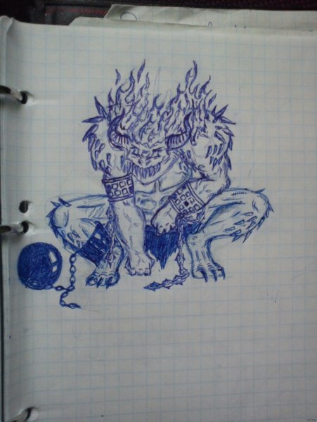 Зарисовки ручкой в тетради