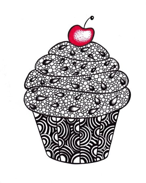 Зентангл пирожное