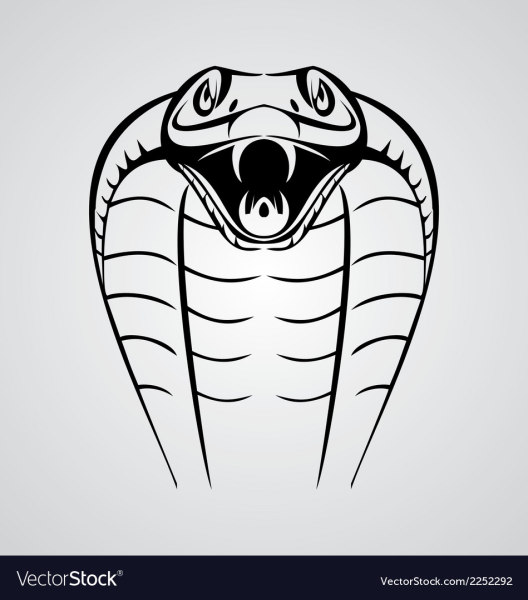 Тату голова змеи