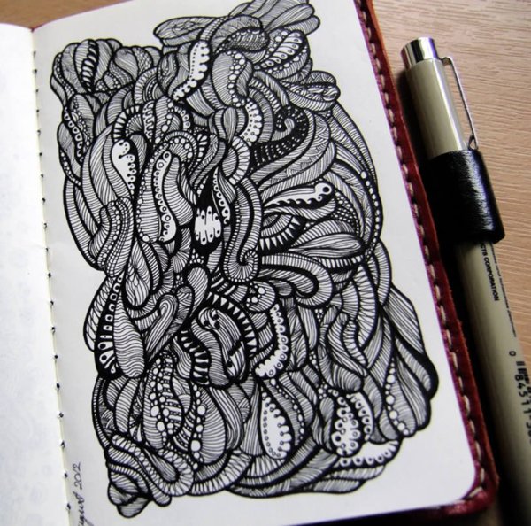 Красивые узоры в скетчбук