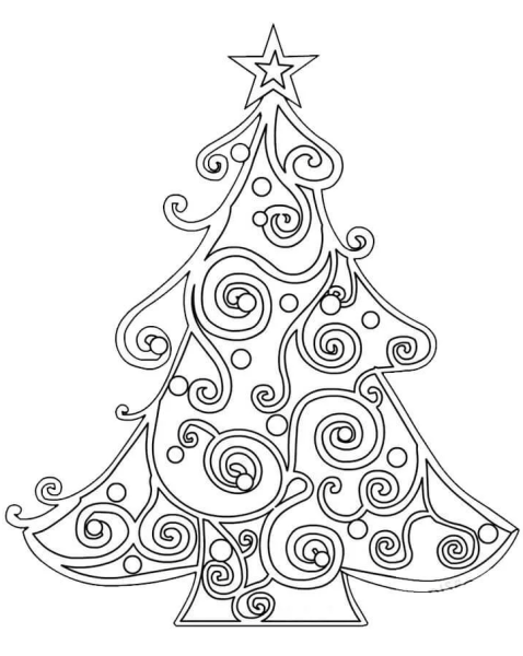 Поэтапное рисование елки