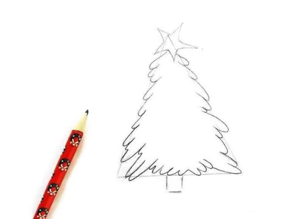 Елка контур