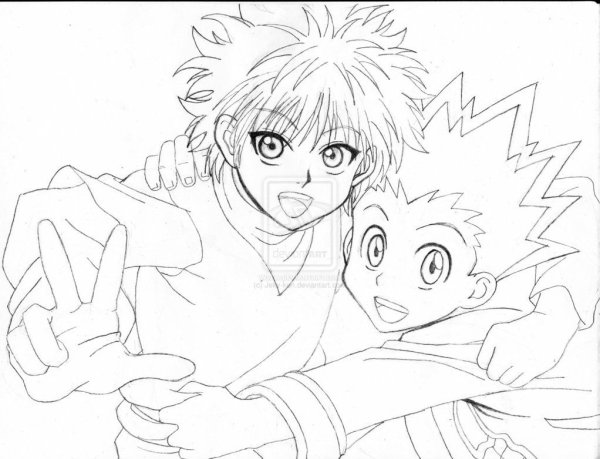 Аниме Хантер Киллуа раскраска