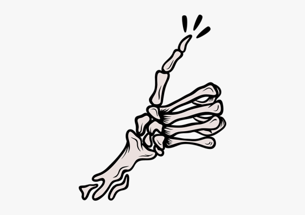 Кисть скелета вектор