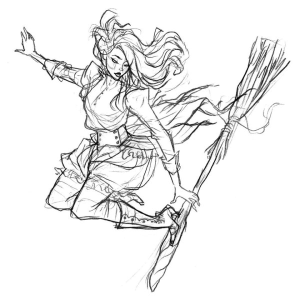 Ведьмочка рисунок