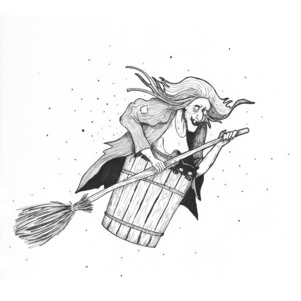 Рисунки для срисовки ведьмы