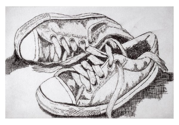 Кроссовки карандашом