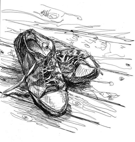 Зарисовки обуви с натуры