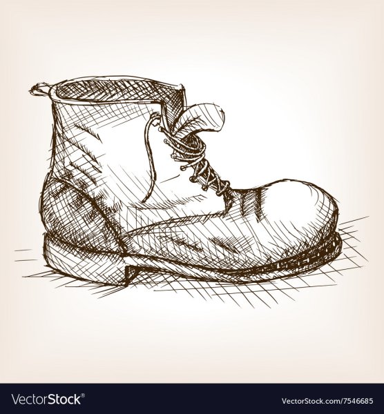 Наброски старого ботинка