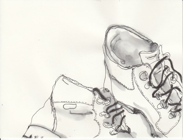 Рисунок ботинка смешной