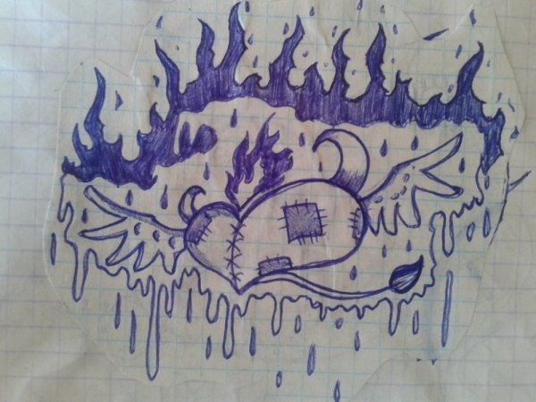 Непонятные рисунки ручкой