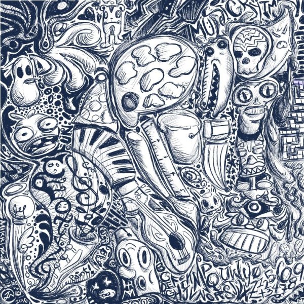 Зарисовки ручкой в тетради