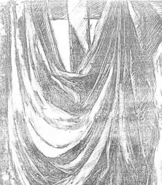 Драпировка тушью