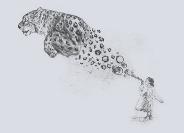 Тату снежный Барс эскизы