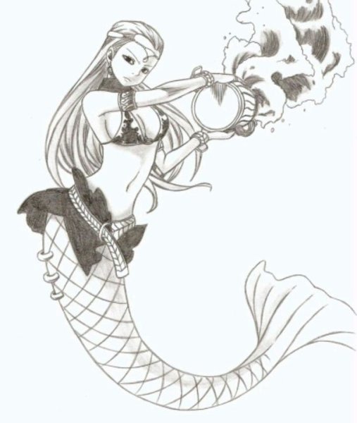 Русалка для срисовки