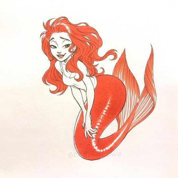 Позы для рисования русалок