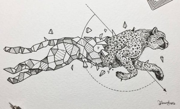 Геометрические рисунки животных