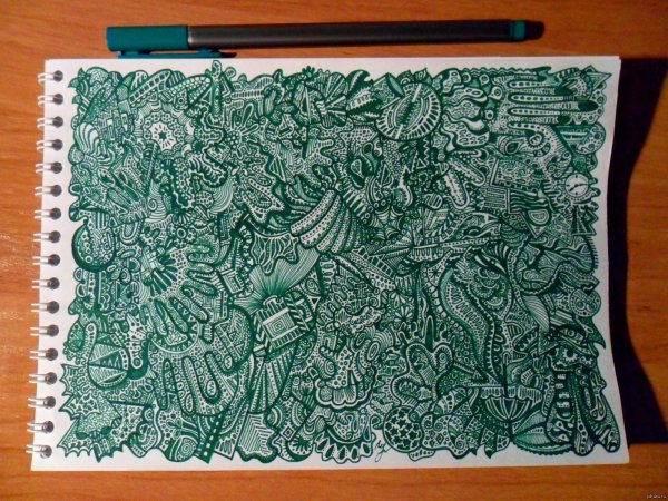 Техника дудл арт