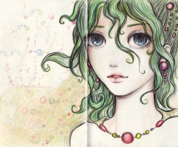 Зелёные рисунки для срисовки