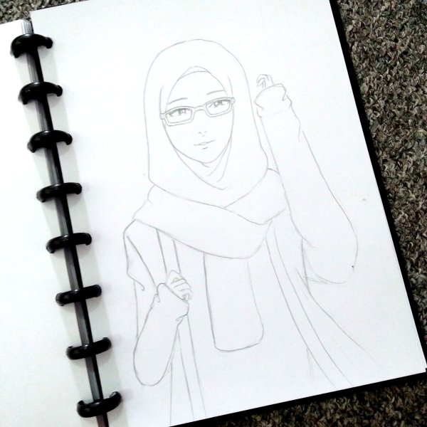 Как украсить тетрадь мусульманки рисунки пошагово